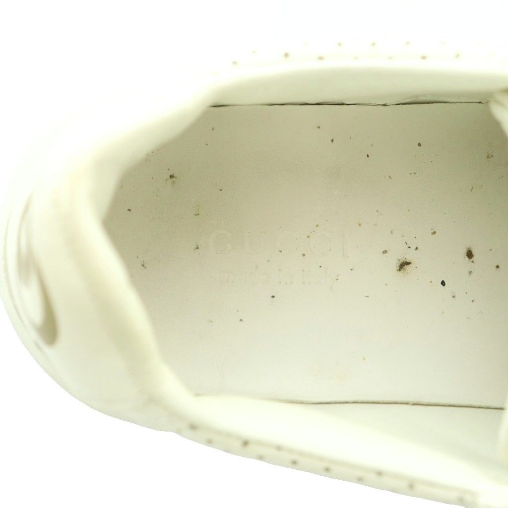 Gucci GG Embossed Leather Sneakers Shoes 36 White — view 8
