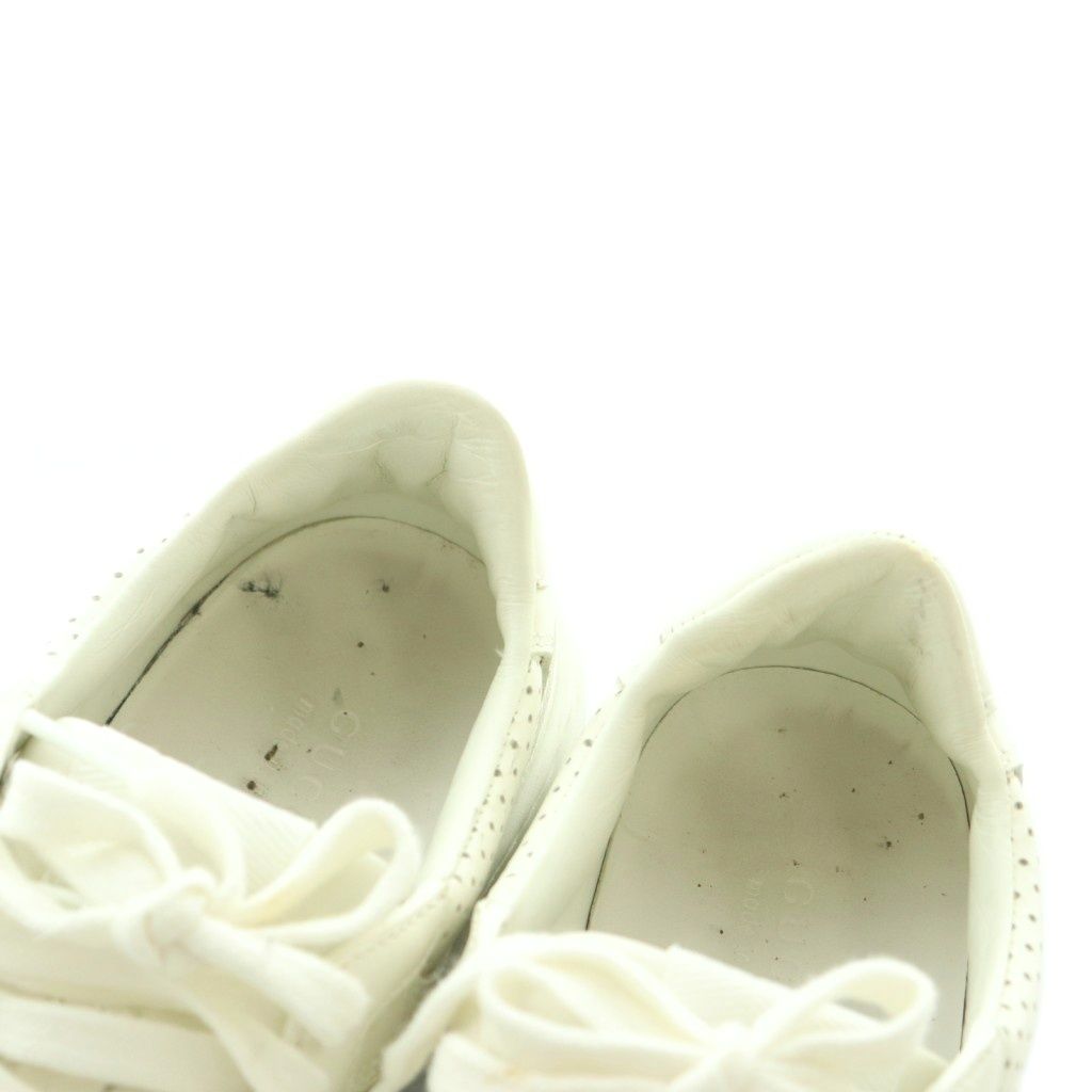 Gucci GG Embossed Leather Sneakers Shoes 36 White — view 4