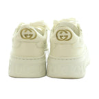 Gucci GG Embossed Leather Sneakers Shoes 36 White — view 5