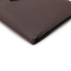 Hermes Bearn Classic Bifold Wallet Veau Epsom Dark Brown Silver — view 3