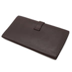 Hermes Bearn Classic Bifold Wallet Veau Epsom Dark Brown Silver — view 2