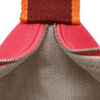 Hermes Bride-a-Brac PM Bath Pouch Cosmetic Handbag Canvas Hibiscus Pink — view 8