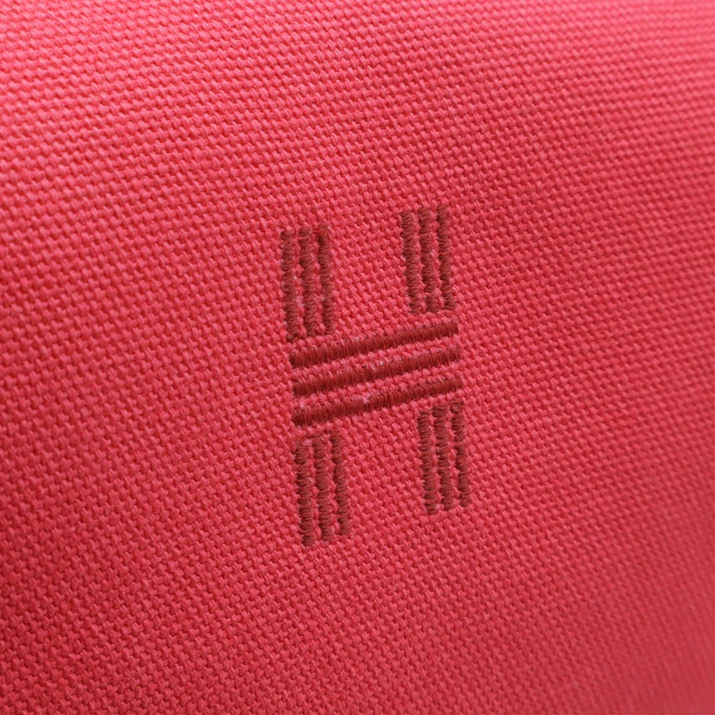 Hermes Bride-a-Brac PM Bath Pouch Cosmetic Handbag Canvas Hibiscus Pink — view 4