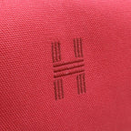 Hermes Bride-a-Brac PM Bath Pouch Cosmetic Handbag Canvas Hibiscus Pink — view 4