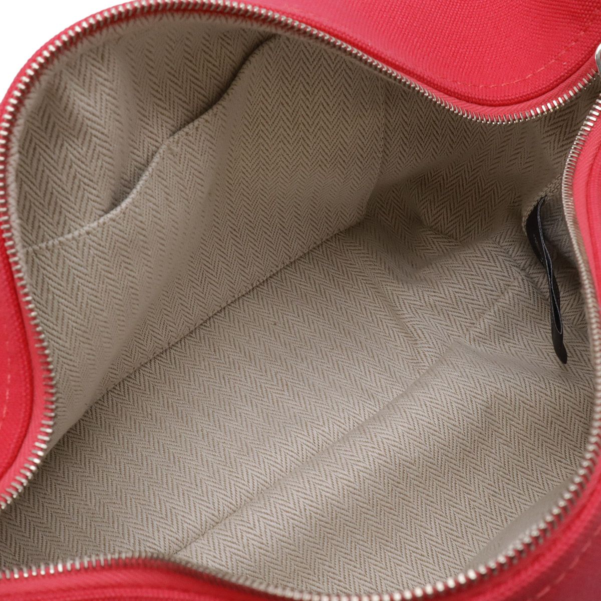 Hermes Bride-a-Brac PM Bath Pouch Cosmetic Handbag Canvas Hibiscus Pink — view 6