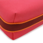 Hermes Bride-a-Brac PM Bath Pouch Cosmetic Handbag Canvas Hibiscus Pink — view 3