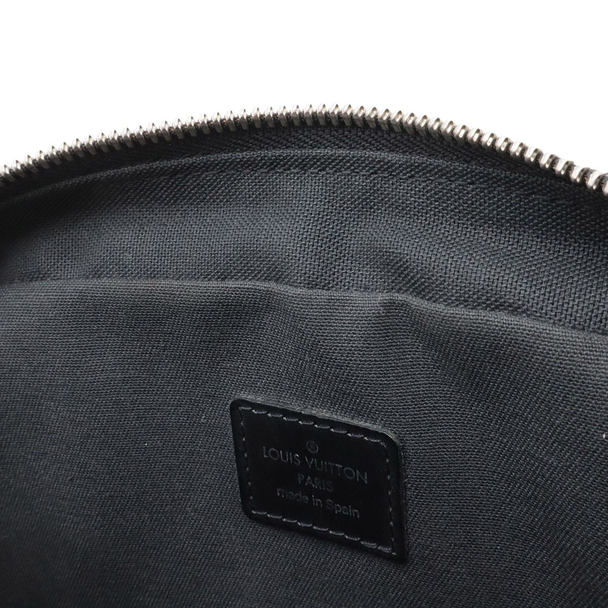 Louis Vuitton Taiga Clutch Handbag Leather Ardoise Black — view 7