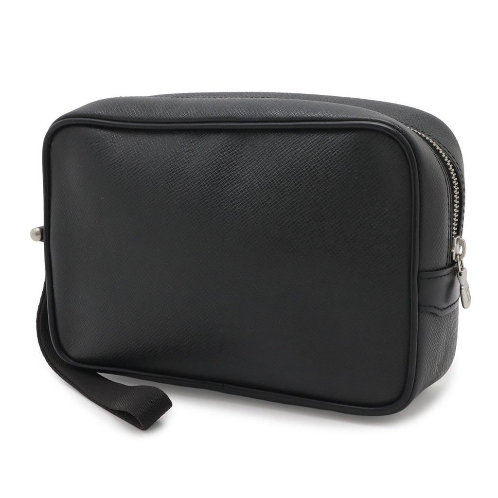 Louis Vuitton Taiga Clutch Handbag Leather Ardoise Black — view 2