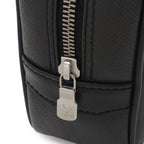 Louis Vuitton Taiga Clutch Handbag Leather Ardoise Black — view 4