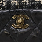 Chanel CC Logo Portobello Quilted Tote 2-Way Shoulder Bag Chain Leather Tweed — view 4