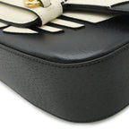 Gucci Adidas Collaboration Horsebit Shoulder Bag 2-Way Clutch Leather Black — view 3