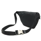 Prada Re-Nylon Logo Triangle Belt Bag Waist Pouch Hip Nylon Nero Black Silver — view 2