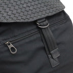 Bottega Veneta Intrecciato Backpack Nylon Leather Black — view 9