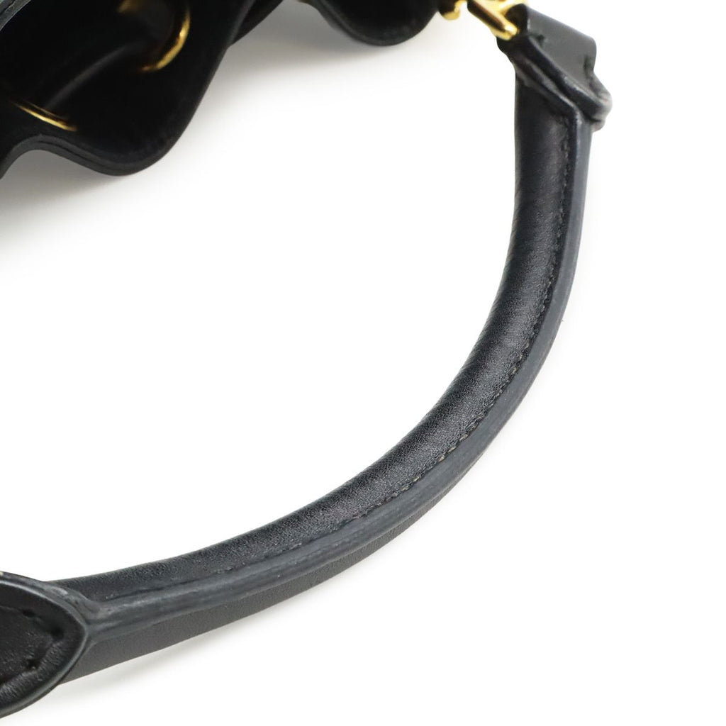 Saint Laurent Paris YSL Yves Emmanuel Bucket Bag 2-Way Shoulder Leather Black — view 4