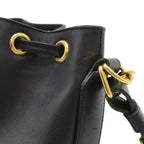 Saint Laurent Paris YSL Yves Emmanuel Bucket Bag 2-Way Shoulder Leather Black — view 6