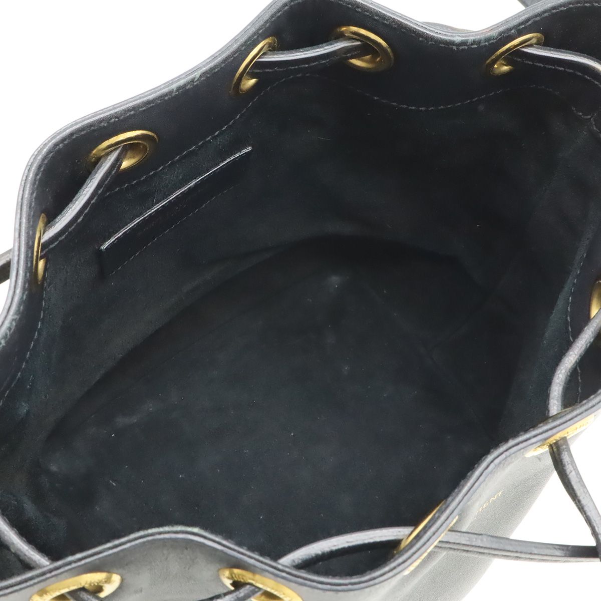 Saint Laurent Paris YSL Yves Emmanuel Bucket Bag 2-Way Shoulder Leather Black — view 5