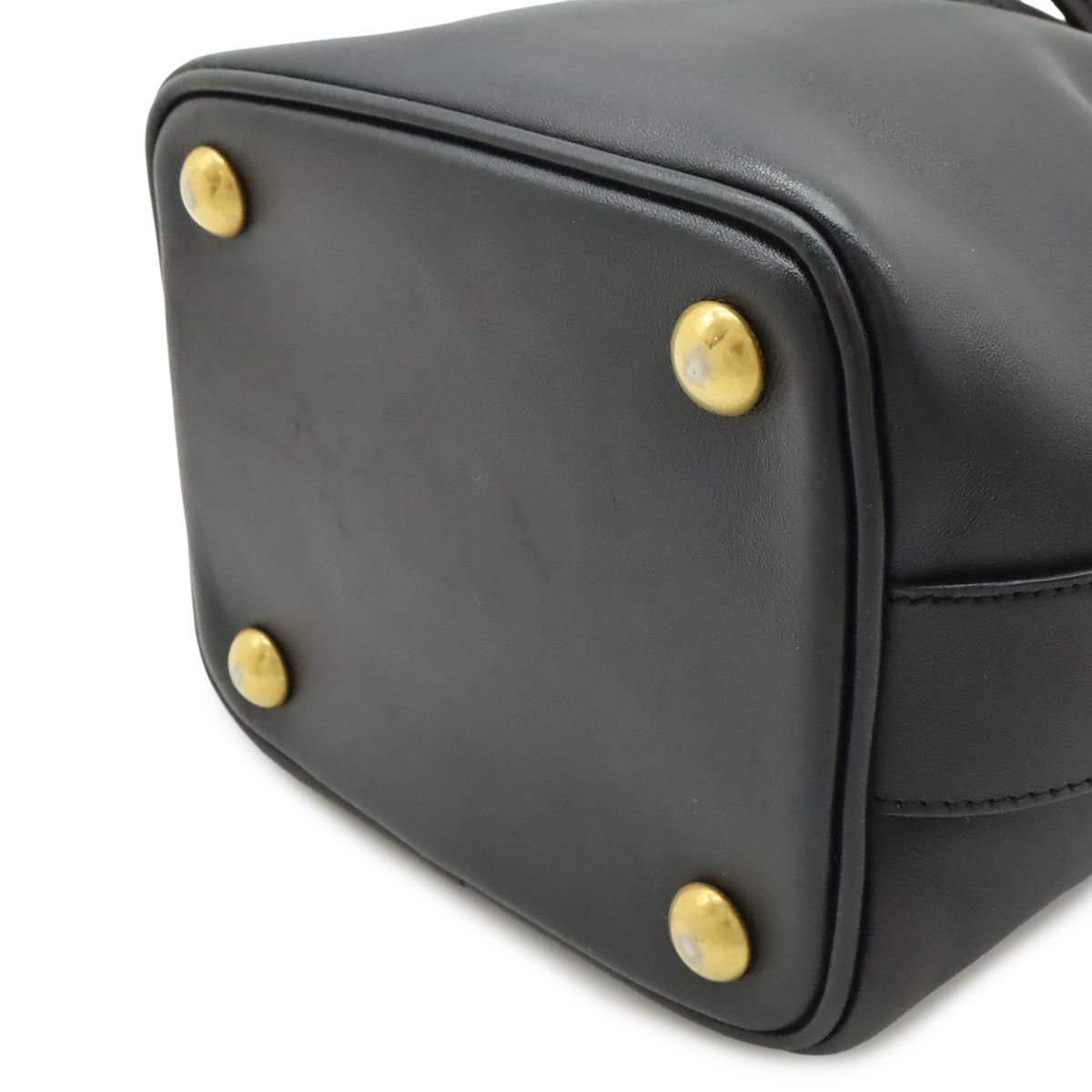 Saint Laurent Paris YSL Yves Emmanuel Bucket Bag 2-Way Shoulder Leather Black — view 3