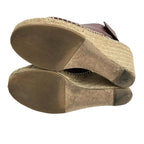Celine Sandals 36 Red Espadrille Wedge Sole Leather — view 4