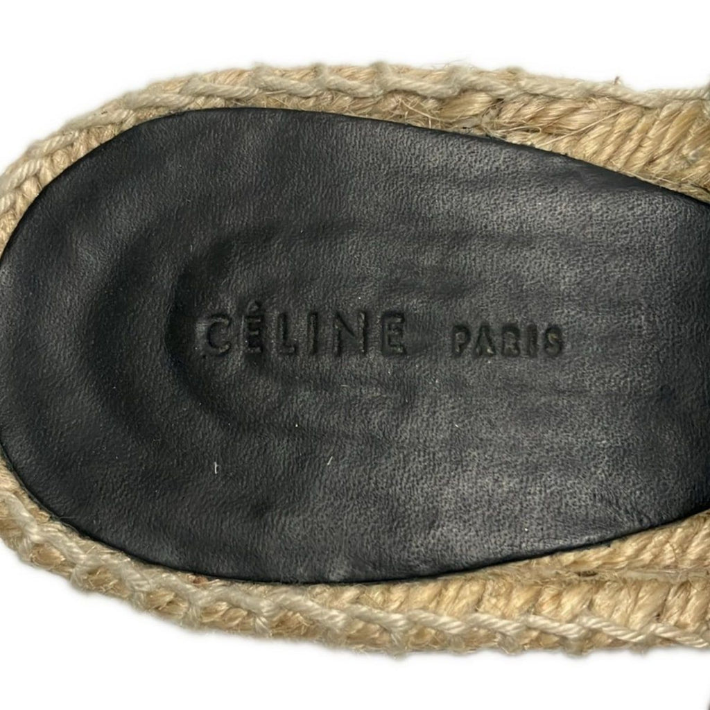 Celine Sandals 36 Red Espadrille Wedge Sole Leather — view 5