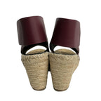 Celine Sandals 36 Red Espadrille Wedge Sole Leather — view 3