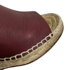 Celine Sandals 36 Red Espadrille Wedge Sole Leather — view 8