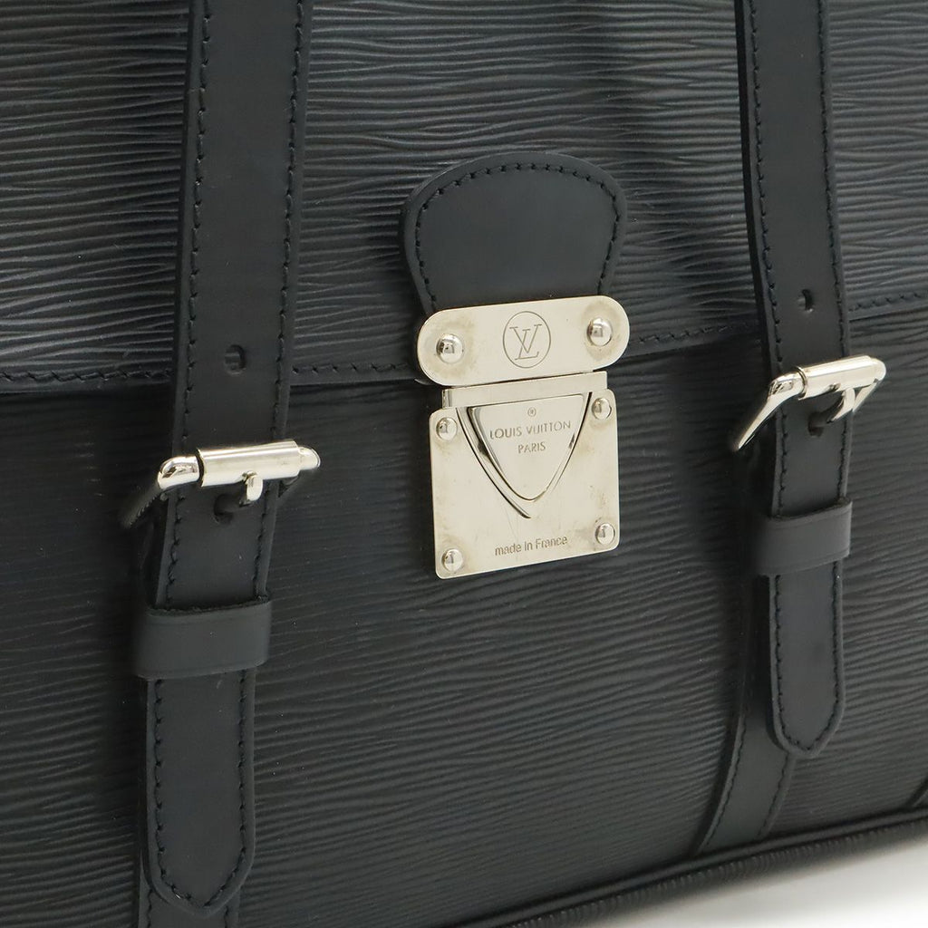 Louis Vuitton Epi Segur MM Shoulder Bag Leather Noir Black Silver — view 7