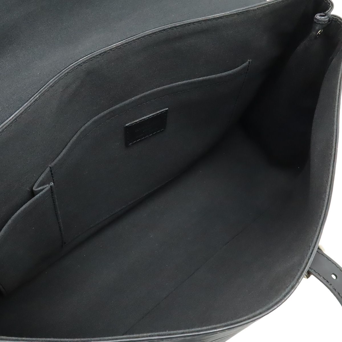 Louis Vuitton Epi Segur MM Shoulder Bag Leather Noir Black Silver — view 6