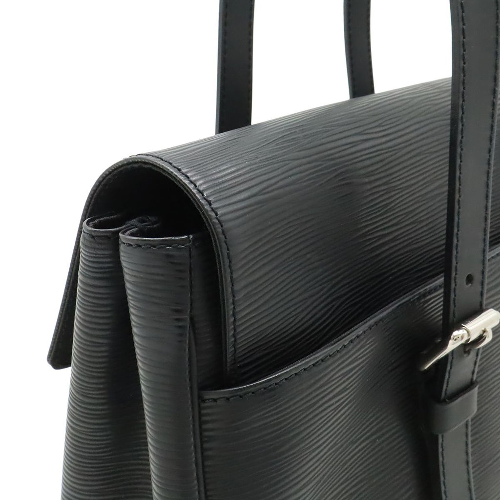 Louis Vuitton Epi Segur MM Shoulder Bag Leather Noir Black Silver — view 5