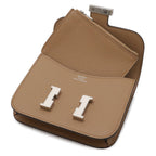 Hermes Constance Slim Bifold Wallet Veau Epsom Chai Beige Brown Coin Case — view 4