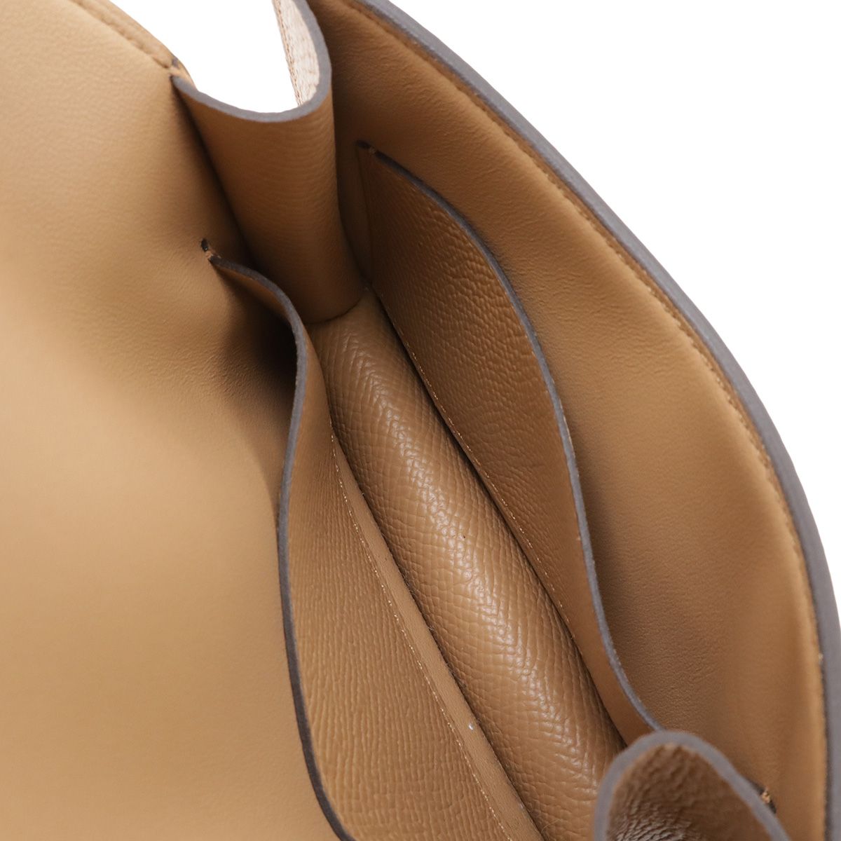 Hermes Constance Slim Bifold Wallet Veau Epsom Chai Beige Brown Coin Case — view 5