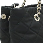 Prada Tessuto Triangle Logo Chain Shoulder Bag 2-Way Quilted Nylon Nero Black — view 8