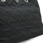 Prada Tessuto Triangle Logo Chain Shoulder Bag 2-Way Quilted Nylon Nero Black — view 9