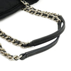 Prada Tessuto Triangle Logo Chain Shoulder Bag 2-Way Quilted Nylon Nero Black — view 4