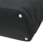 Prada Tessuto Triangle Logo Chain Shoulder Bag 2-Way Quilted Nylon Nero Black — view 3
