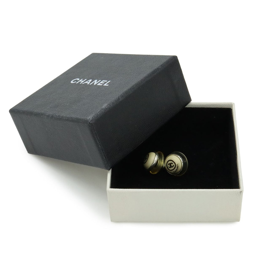 Chanel CC Logo Earrings Round — view 6