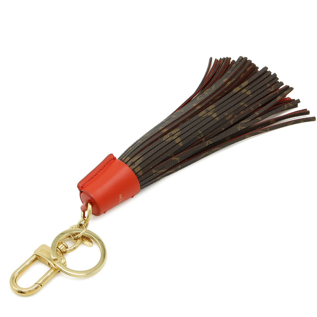 Louis Vuitton Monogram Key Holder Tassel Fringe Bag Charm Rouge Red — view 2