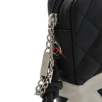 Chanel Cambon Line CC Logo Pochette Shoulder Bag Crossbody Soft Calf Black White — view 4