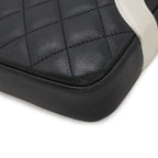 Chanel Cambon Line CC Logo Pochette Shoulder Bag Crossbody Soft Calf Black White — view 3