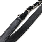 Chanel Deauville Line Tote MM Shoulder Bag Chain Canvas Leather Beige Black — view 5