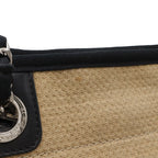 Chanel Deauville Line Tote MM Shoulder Bag Chain Canvas Leather Beige Black — view 4