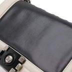 Chanel 25 CC Logo Chain Shoulder Bag Leather Black Ivory Antique Silver — view 5