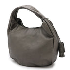 Loewe Viento 30 Anagram Shoulder Bag Fringe Charm Nappa Leather Metallic Silver — view 2