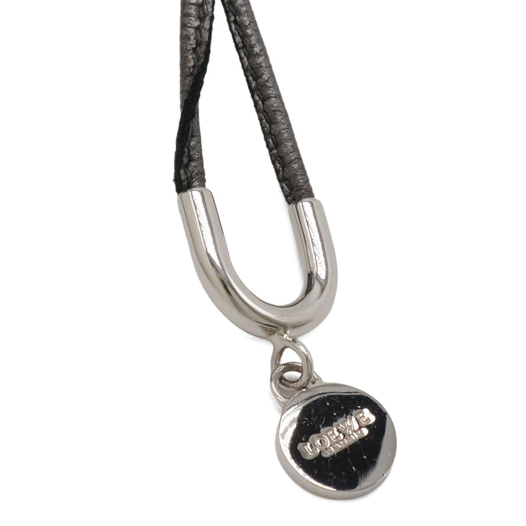 Loewe Viento 30 Anagram Shoulder Bag Fringe Charm Nappa Leather Metallic Silver — view 6