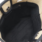 Chanel Deauville Tote PM Shoulder Bag Chain Canvas Leather Beige Silver — view 6
