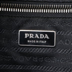 Prada Flower Floral Pattern Rose Tote 2-Way Shoulder Bag Nylon Nero Black Blue — view 9