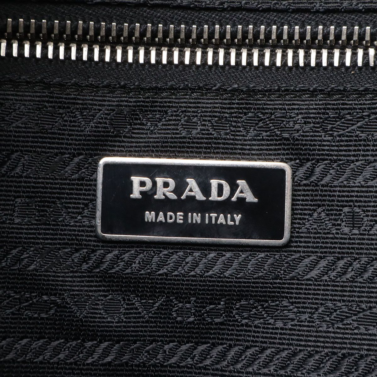 Prada Flower Floral Pattern Rose Tote 2-Way Shoulder Bag Nylon Nero Black Blue — view 9