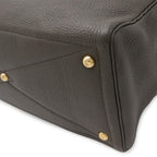 Hermes Victoria 43 Boston Bag Travel Purse Taurillon Clemence Leather Dark Olive — view 3