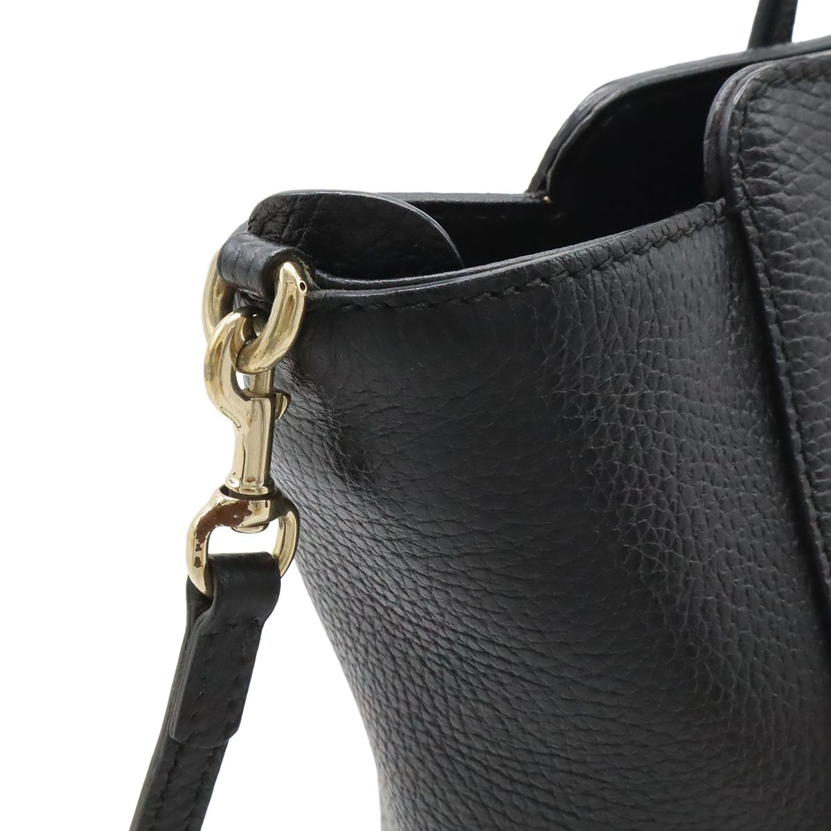 Gucci Swing Tote Shoulder Bag Leather Black — view 8