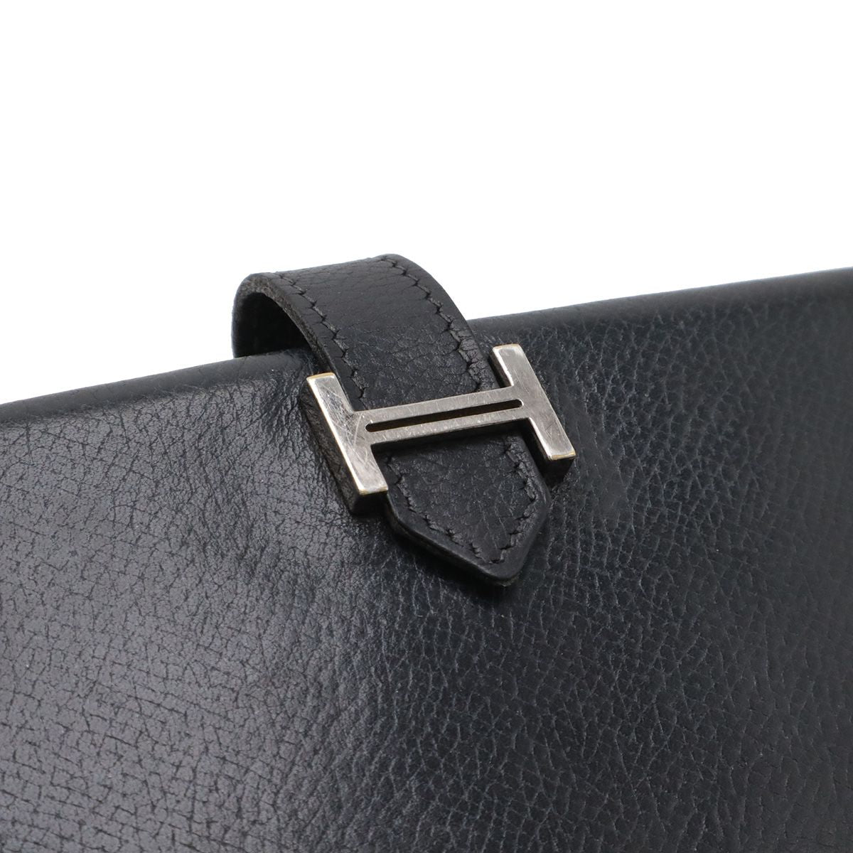 Hermes Bearn Classic Bifold Wallet Veau Epsom Black Silver — view 4