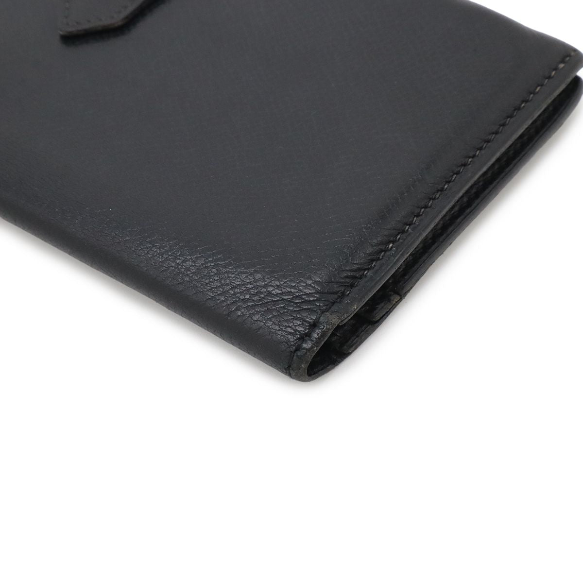 Hermes Bearn Classic Bifold Wallet Veau Epsom Black Silver — view 3